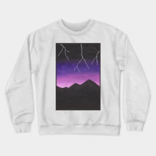 Night lightning thunder Crewneck Sweatshirt